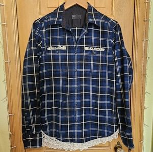 GAP, Size Small, Blue Plaid Shirt